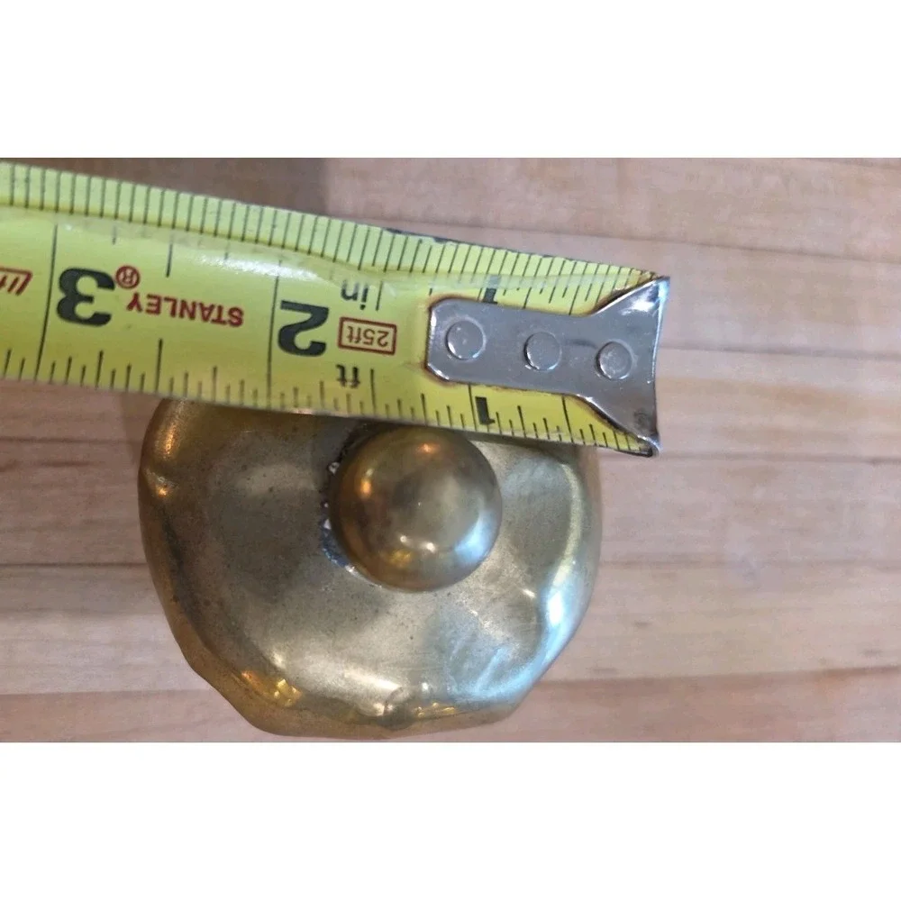 VTG Brass Cupcake Shape Lidded Trinket Dish‎ Cottagecore Grannycore Maximalist